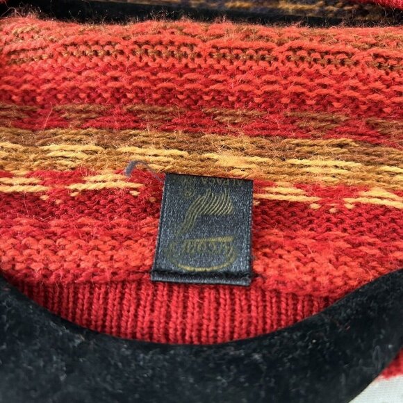 Arcohi's VTG 90s 100% Alpaca Wool Cardigan Sweater Lama Novelty Print Colorful - Picture 9 of 10